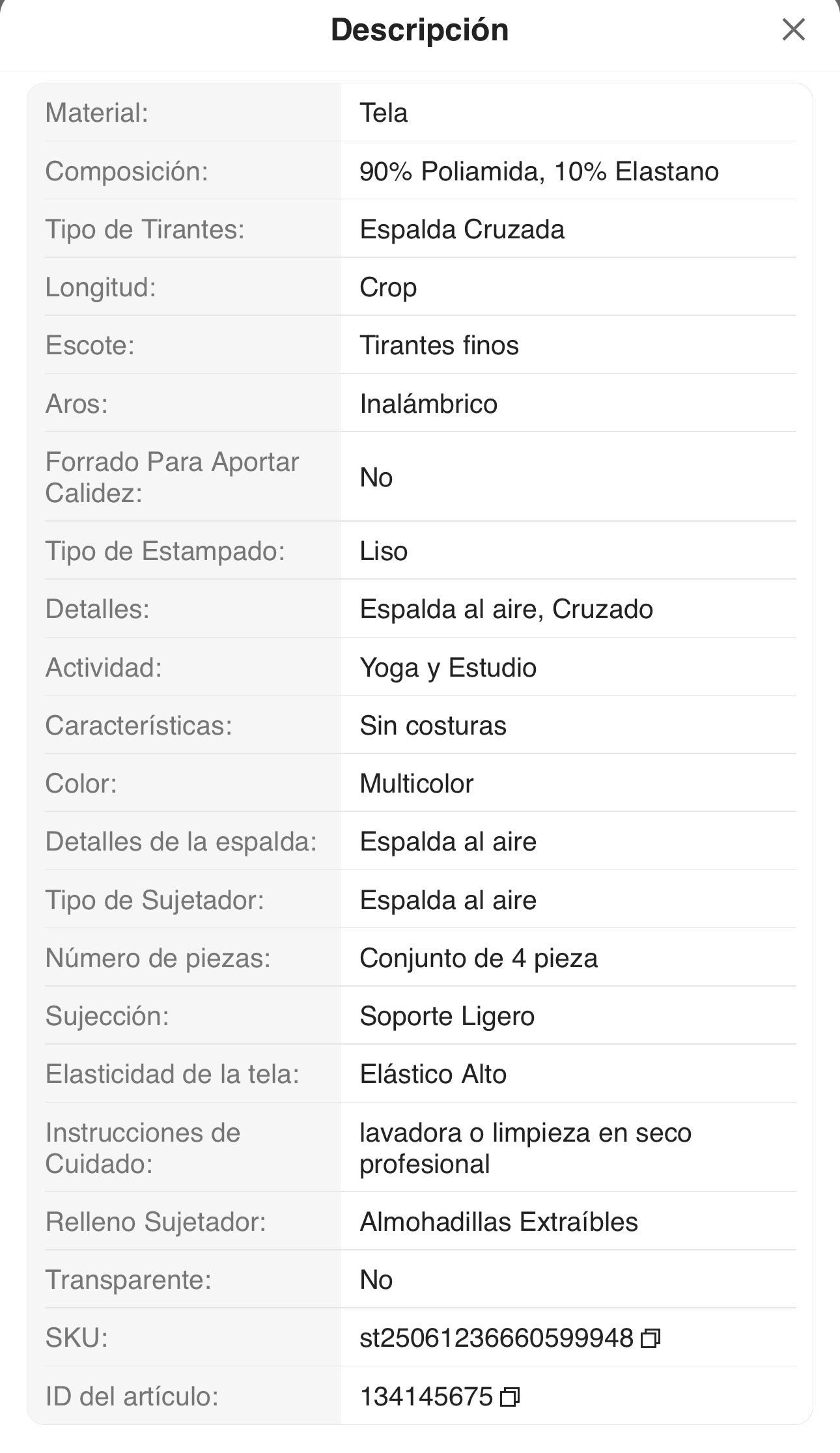 Sujetador deportivo sin costuras y sin espalda, de alta elasticidad x4