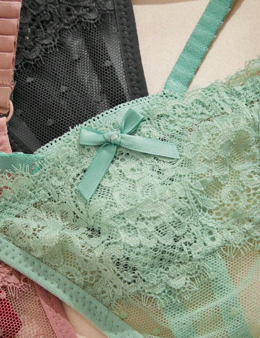 7 bragas de encaje de tiro bajo para mujeres