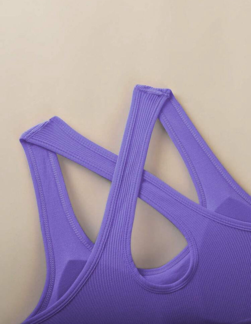 Set de 3 sujetadores deportivos para mujer con tirantes cruzados, adecuados para yoga, fitness y correr, pueden usarse como ropa exterior