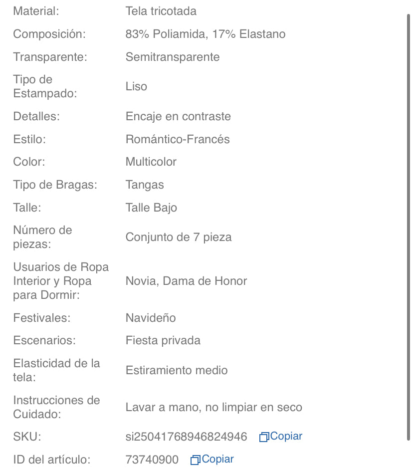 7 bragas de encaje de tiro bajo para mujeres