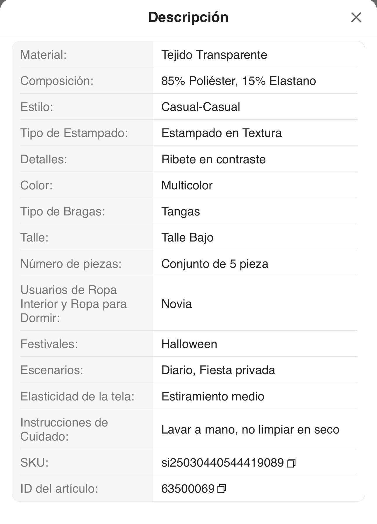 Set de 5 piezas de tangas con estampado de leopardo de cintura baja y diseño sexy