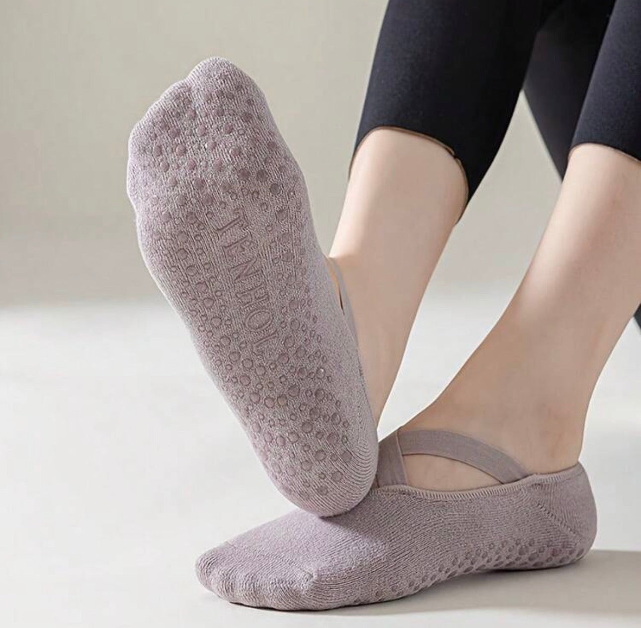 5 pares de calcetines de yoga para mujer, calcetines deportivos de baile con silicona antideslizante, calcetines de fitness para pilates.