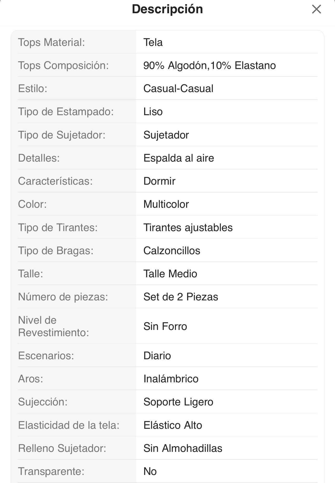 Conjunto de lencería sólida de 3 piezas de algodón con sostén acanalado y panty
