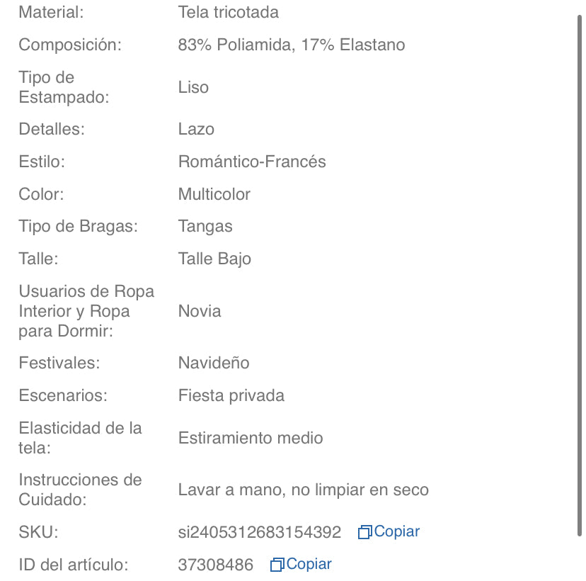 Set de 5 piezas de ropa interior tipo tanga de mujer en unicolor con encaje y moño sexy, para uso diario