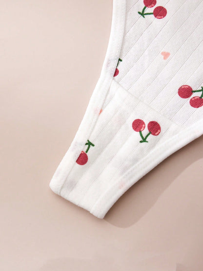 5 piezas Bragas minimalistas y lindas de algodón para mujer, tanga con bordado floral en relieve