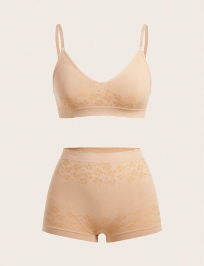 Set de 6 piezas de camiseta y pantaleta para mujer, ropa interior casual y sin costuras