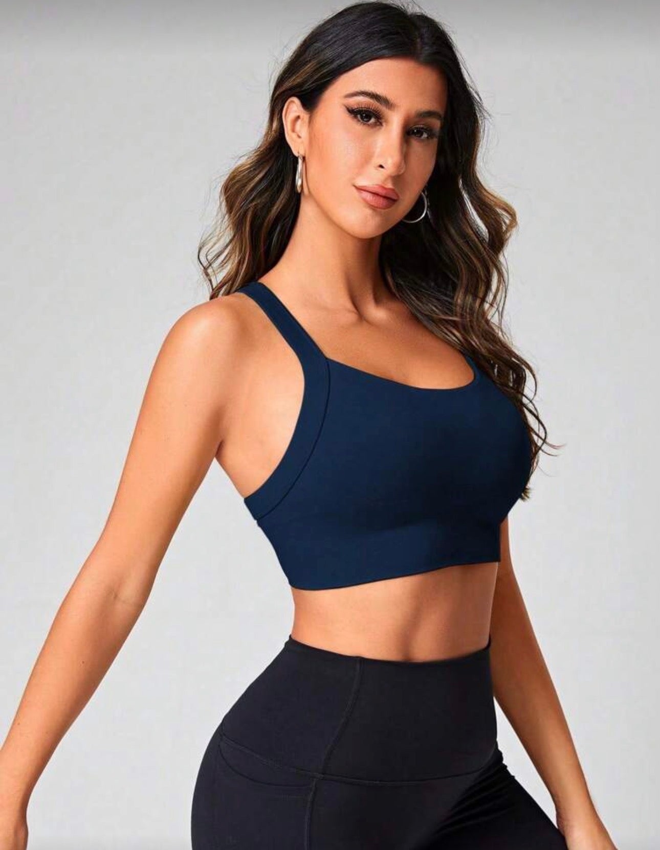 Tops superior deportiva de tirantes con manga raglán y estampado de letras para entrenamiento x3