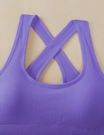 Set de 3 sujetadores deportivos para mujer con tirantes cruzados, adecuados para yoga, fitness y correr, pueden usarse como ropa exterior