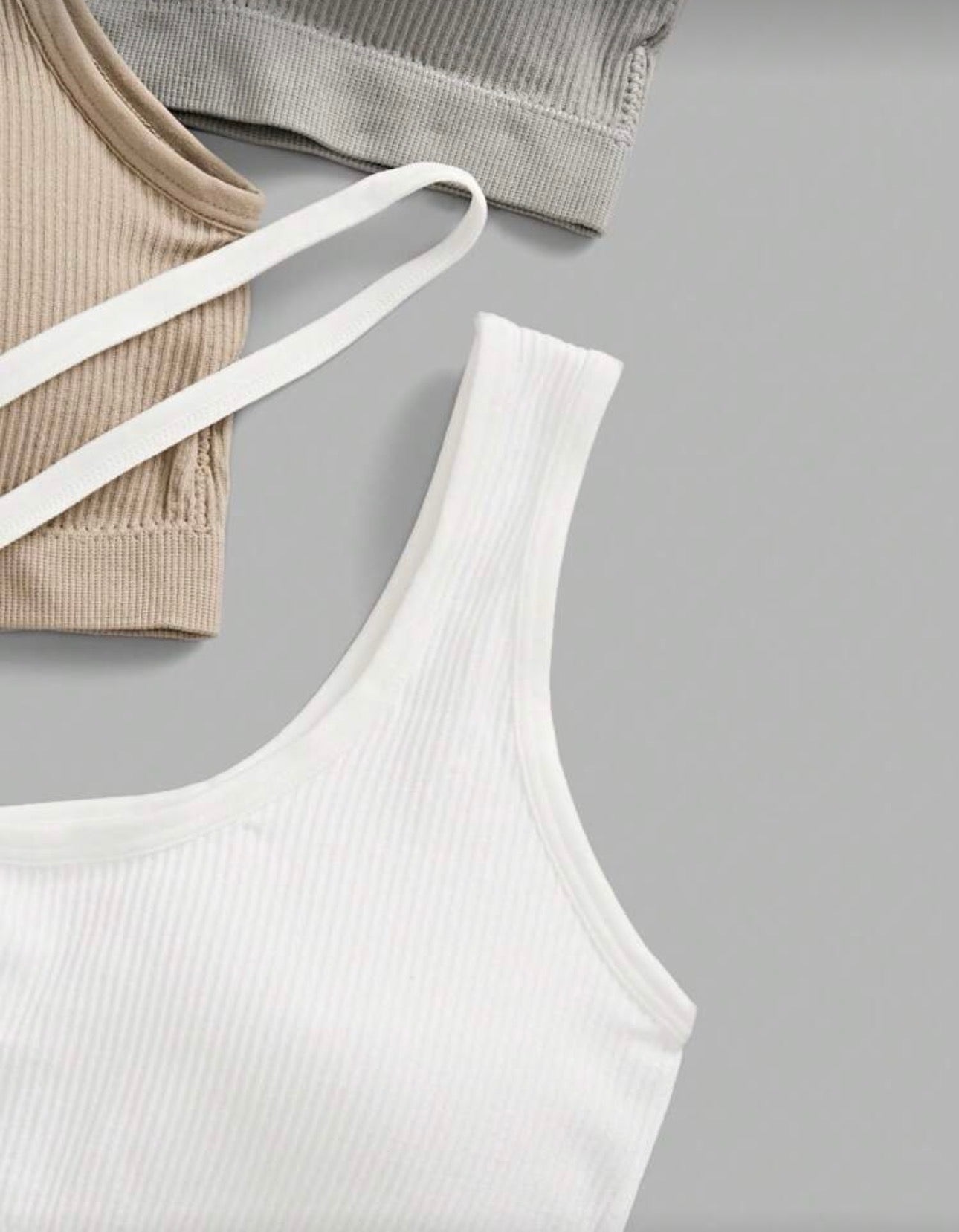 Sujetadores deportivos de verano de color liso, sin costuras y con cuello asimétrico (paquete de 6)