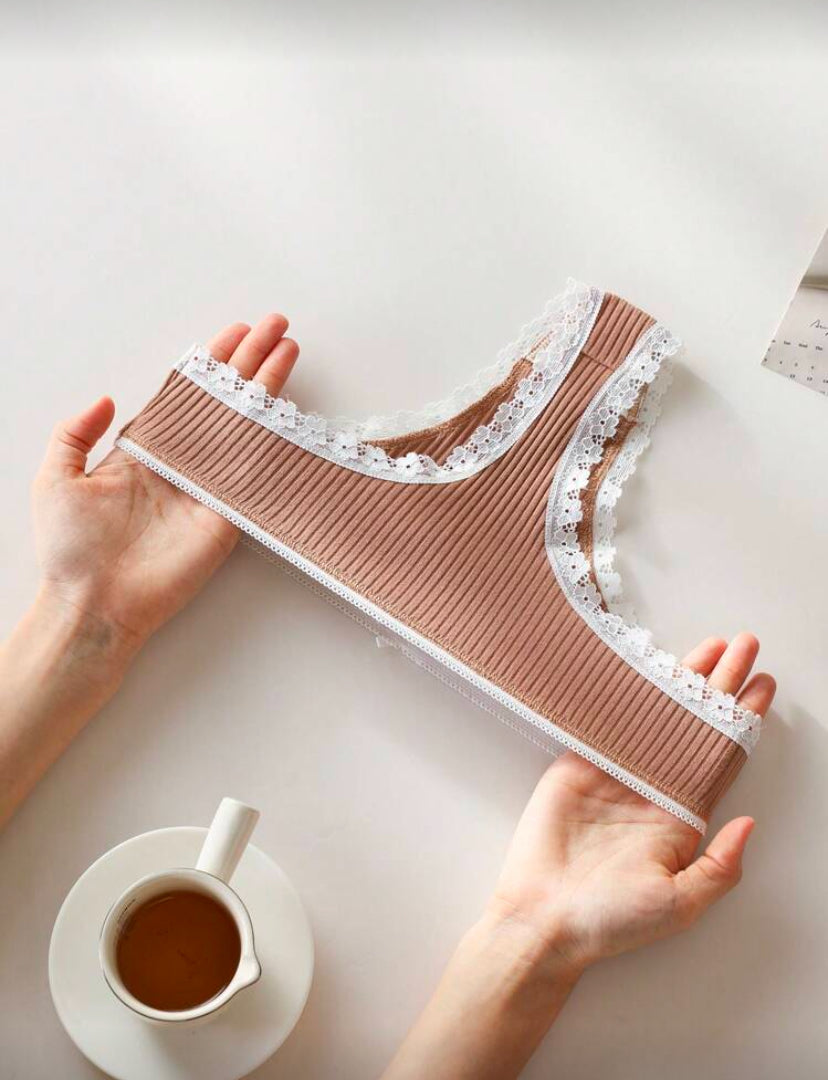 Set de 6 piezas de bragas sexy y transpirables para mujer con decoración de moño de algodón