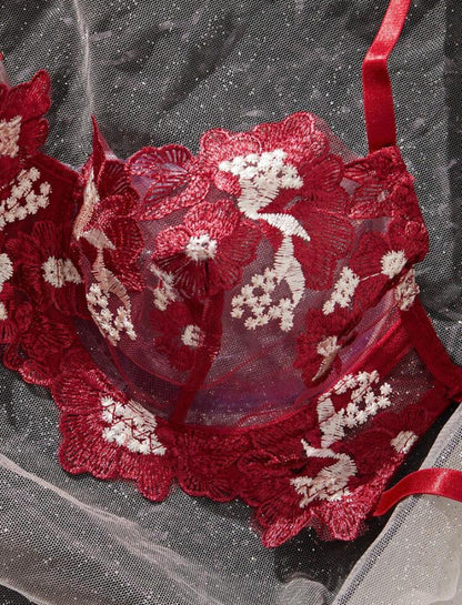 2 piezas Conjunto de lencería sexy multicolor para mujer