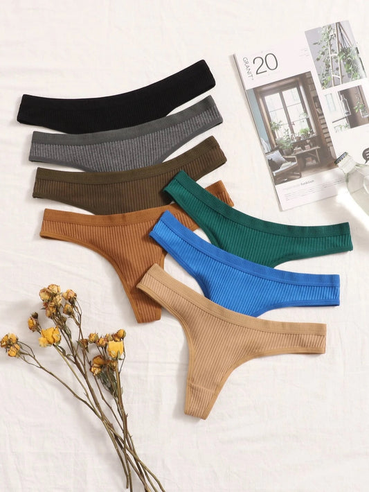 Basics 7 paquetes Juego de pantis sexys lisos