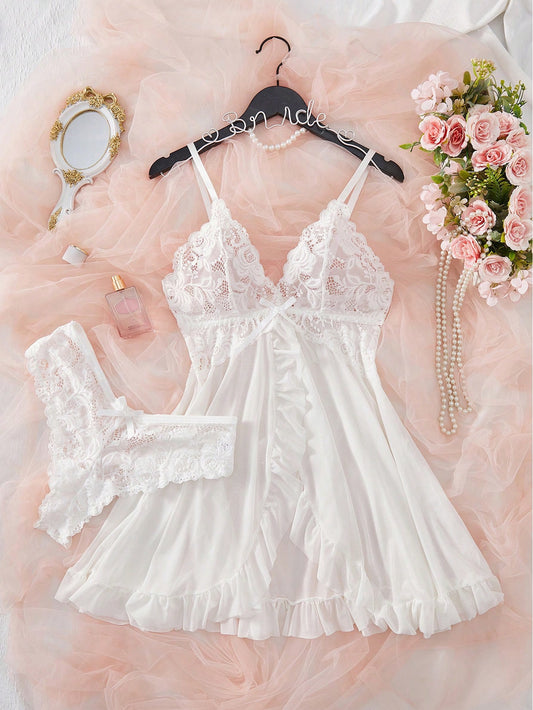 Set de encaje 2 piezas sexy para mujer