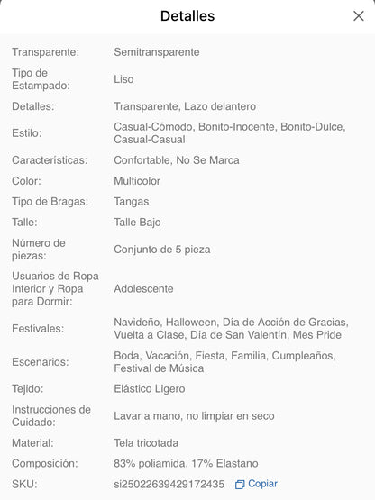 5 piezas Tanga sin costuras sexy de mujer con mariposas de colores múltiples, ropa interior cómoda para uso diario