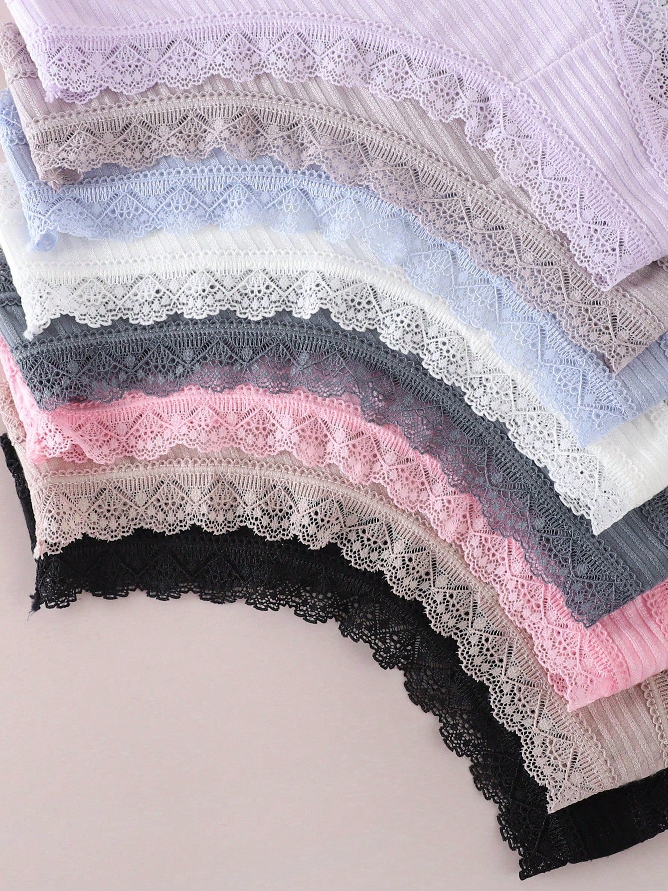 Paquete de 8 tangas de encaje para mujer, ropa interior de encaje versátil y cómoda, tangas de mujer