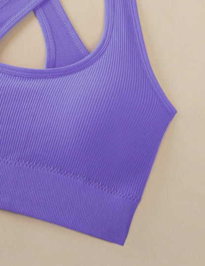 Set de 3 sujetadores deportivos para mujer con tirantes cruzados, adecuados para yoga, fitness y correr, pueden usarse como ropa exterior