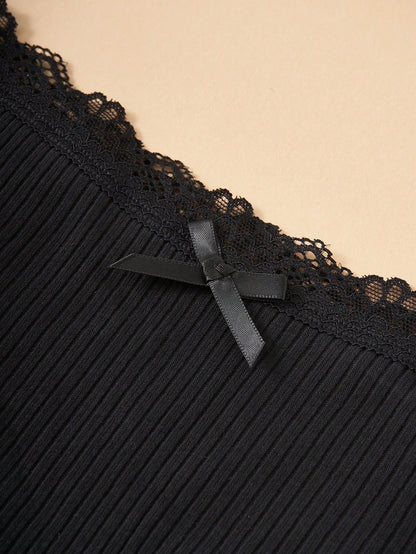 Paquete de 7 bragas de algodón 100% con encaje de contraste floral para mujer