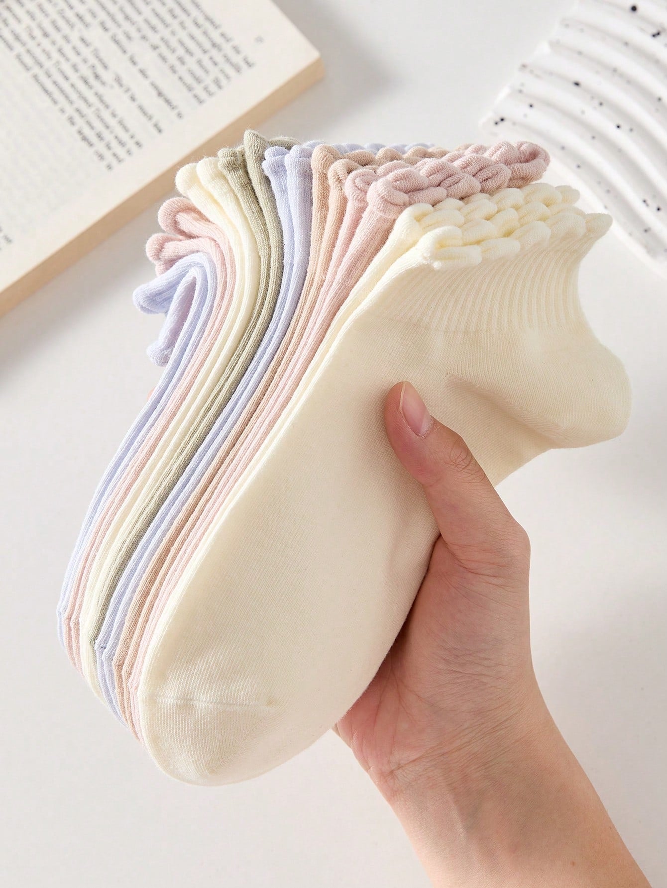 5 pares de calcetines cortos de mujer con diseño acanalado y encaje, antideslizantes, cómodos y transpirables, adecuados para todas las estaciones, para deportes y ocio