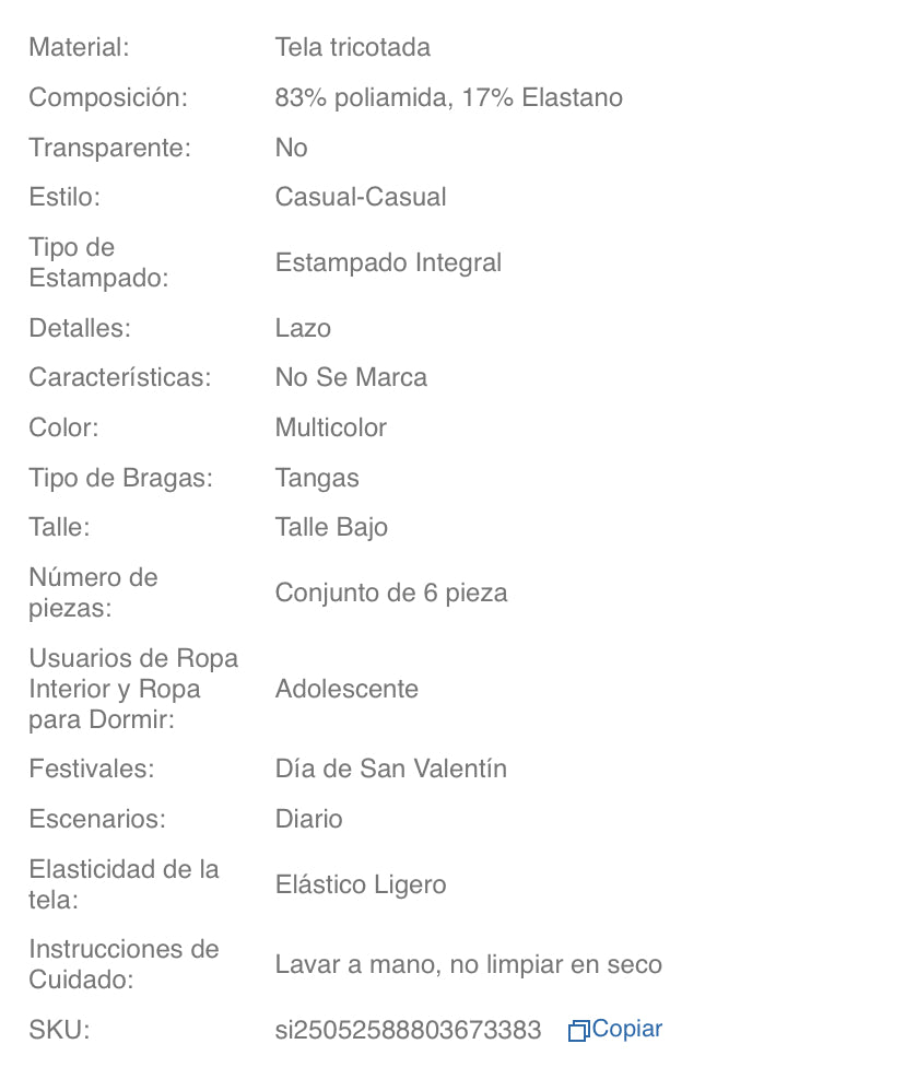 6 piezas Tanga sin costuras sexy de mujer con mariposas de colores múltiples, ropa interior cómoda para uso diario