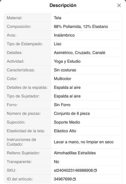 Sujetadores deportivos de verano de color liso, sin costuras y con cuello asimétrico (paquete de 6)