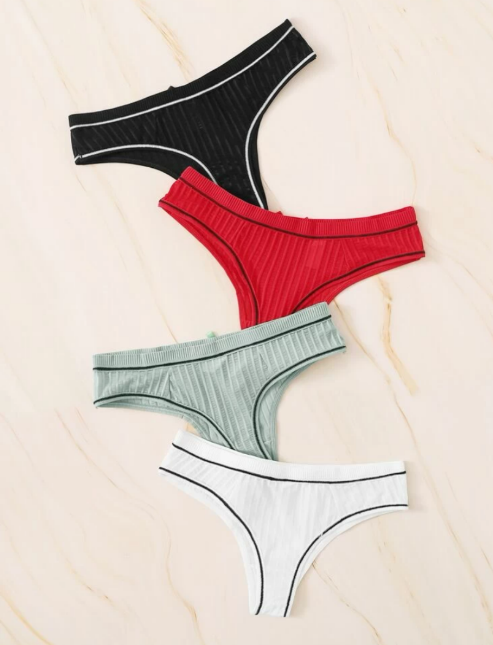 Set de bragas de canalé 4 paquetes